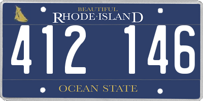RI license plate 412146