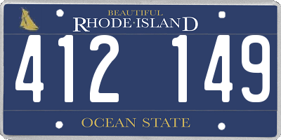 RI license plate 412149