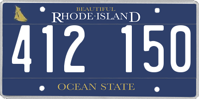 RI license plate 412150