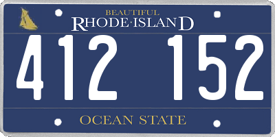 RI license plate 412152