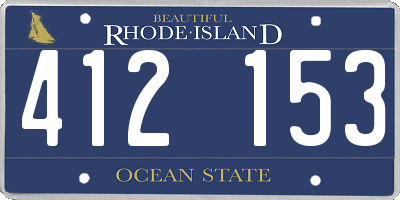 RI license plate 412153