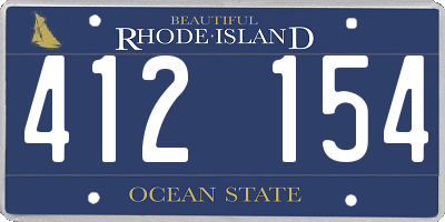 RI license plate 412154