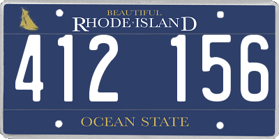 RI license plate 412156