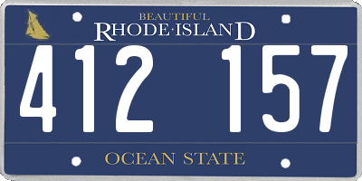 RI license plate 412157