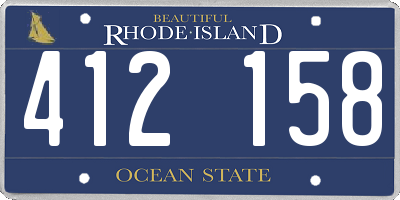 RI license plate 412158