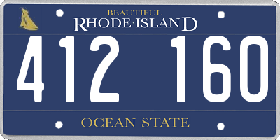 RI license plate 412160
