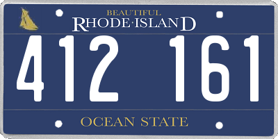 RI license plate 412161