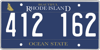 RI license plate 412162
