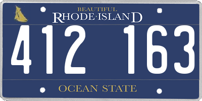 RI license plate 412163