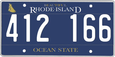 RI license plate 412166