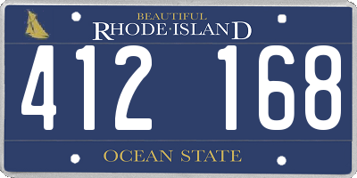 RI license plate 412168