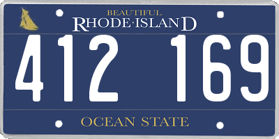 RI license plate 412169