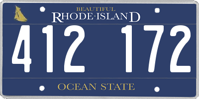 RI license plate 412172