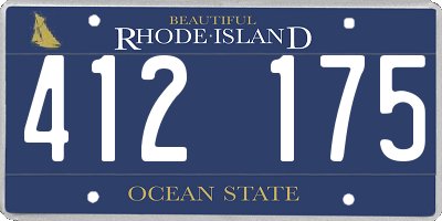 RI license plate 412175