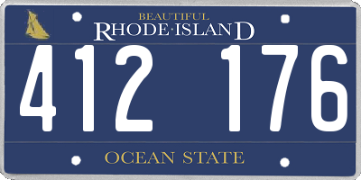 RI license plate 412176
