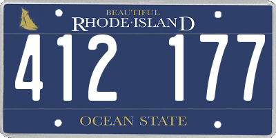 RI license plate 412177