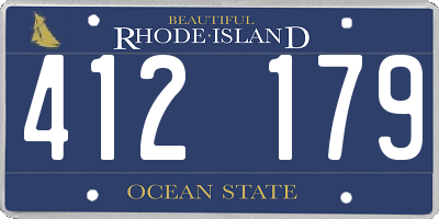 RI license plate 412179