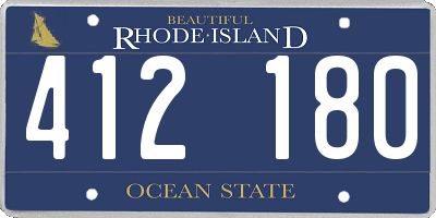 RI license plate 412180