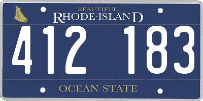 RI license plate 412183