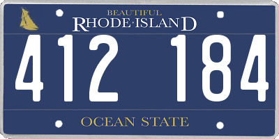 RI license plate 412184