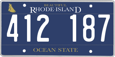 RI license plate 412187