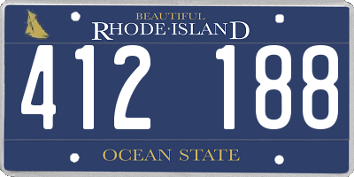 RI license plate 412188