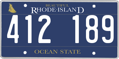 RI license plate 412189