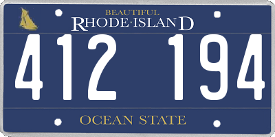 RI license plate 412194