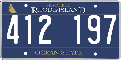 RI license plate 412197