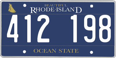 RI license plate 412198