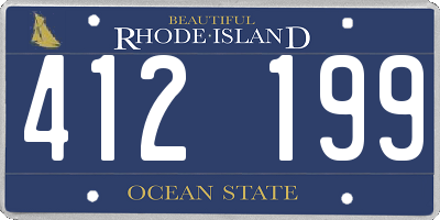 RI license plate 412199