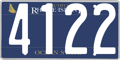 RI license plate 4122
