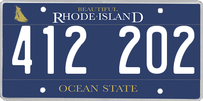 RI license plate 412202