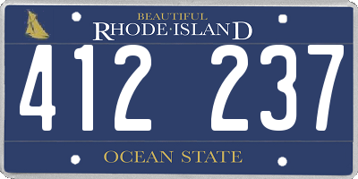 RI license plate 412237