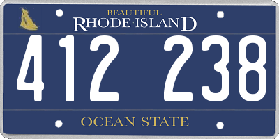 RI license plate 412238