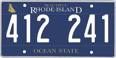 RI license plate 412241