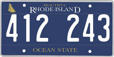 RI license plate 412243