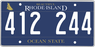RI license plate 412244