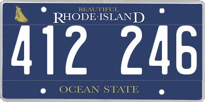 RI license plate 412246