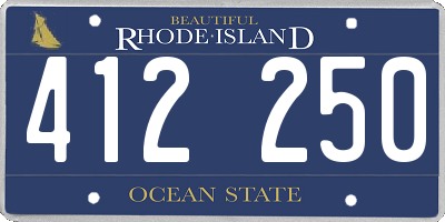 RI license plate 412250