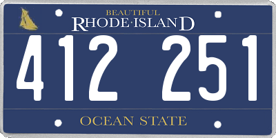RI license plate 412251