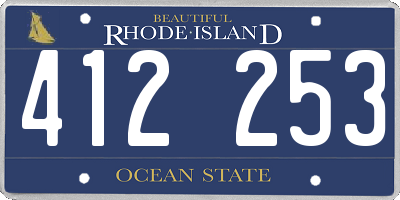 RI license plate 412253