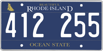 RI license plate 412255
