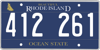 RI license plate 412261