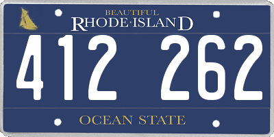 RI license plate 412262