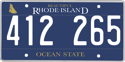 RI license plate 412265
