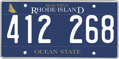 RI license plate 412268
