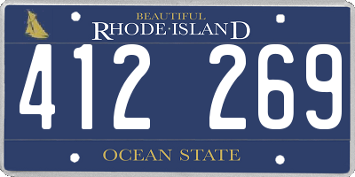 RI license plate 412269