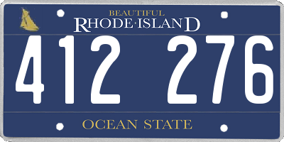 RI license plate 412276