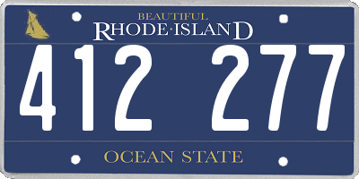 RI license plate 412277